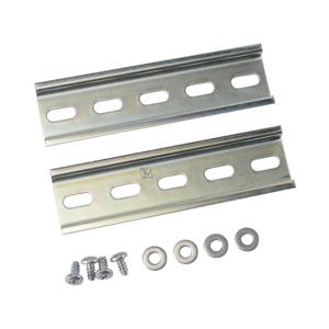 INTEGRA DIN6-P10 Din Rail, Slotted, 35mm, 7mm Height, 4.9 Inch Length, Plated Steel, Pack Of 2 | CV7WYH