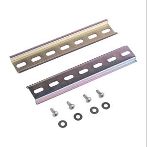 INTEGRA DIN8-IMP-P10 Din Rail, Slotted, 35mm, 7mm Height, 6.8 Inch Length, Plated Steel, Pack Of 2 | CV7WYJ