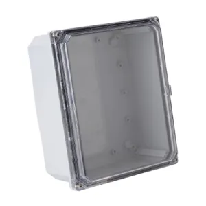 INTEGRA H10084SCF-P10 Enclosure, 10 x 8 x 4 Inch Size, Wall Mount, Polycarbonate, Light Gray, Gloss Finish | CV7KTN