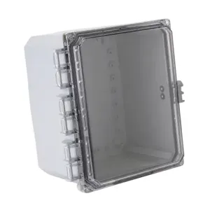 INTEGRA H10086HCFNL-P10 Enclosure, 10 x 8 x 6 Inch Size, Wall Mount, Polycarbonate, Light Gray, Gloss Finish | CV7KTR