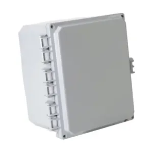 INTEGRA H10086HFNL-P10 Enclosure, 10 x 8 x 6 Inch Size, Wall Mount, Polycarbonate, Light Gray, Gloss Finish | CV7KTU