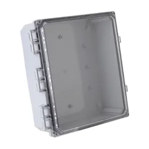 INTEGRA H12104HCF-6P-P10 Enclosure, 12 x 10 x 4 Inch Size, Wall Mount, Polycarbonate, Light Gray, Gloss Finish | CV7KTX