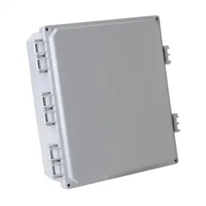 INTEGRA H12104HFNL-P10 Enclosure, 12 x 10 x 4 Inch Size, Wall Mount, Polycarbonate, Light Gray, Gloss Finish | CV7KUA