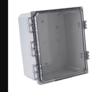 INTEGRA H12106HCFNL-P10 Enclosure, 12 x 10 x 6 Inch Size, Wall Mount, Polycarbonate, Light Gray, Gloss Finish | CV7KUE