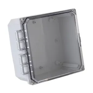 INTEGRA H8084HCF-6P-P10 Enclosure, 8 x 8 x 4 Inch Size, Wall Mount, Polycarbonate, Light Gray, Gloss Finish | CV7KVT