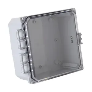 INTEGRA H8084HCFNL-P10 Enclosure, 8 x 8 x 4 Inch Size, Wall Mount, Polycarbonate, Light Gray, Gloss Finish | CV7KVU