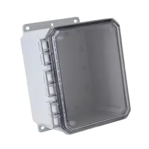 INTEGRA P10086C-P10 Enclosure, 10 x 8 x 6 Inch Size, Wall Mount, Polycarbonate, Gray, Gloss Finish | CV7LGQ