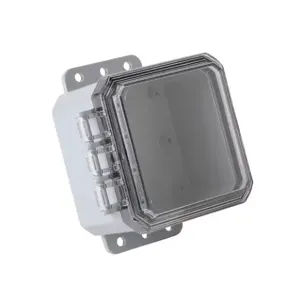 INTEGRA P4043C-P10 Enclosure, 4 x 4 x 3 Inch Size, Wall Mount, Polycarbonate, Gray, Gloss Finish | CV7LGT