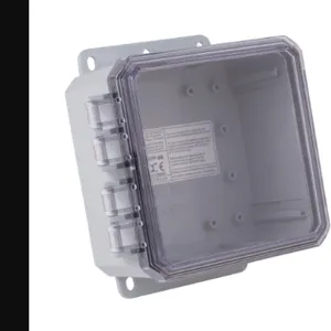 INTEGRA P6063C-P10 Enclosure, 6 x 6 x 3 Inch Size, Wall Mount, Polycarbonate, Gray, Gloss Finish | CV7LGV