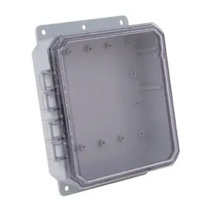 INTEGRA P9082C-P10 Enclosure, 9 x 8 x 2 Inch Size, Wall Mount, Polycarbonate, Gray, Gloss Finish | CV7LGZ