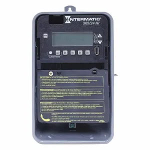 INTERMATIC ET2145CR Electronic Timer, 4 Channels, 120 to 277V AC, SPST, 30A, 24 Hr. Max. Time Setting | CJ2CGR 52RU43