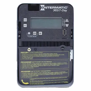 INTERMATIC ET2705C Electronic Timer, 1 Channels, 120 to 277V AC, SPST, 30A, 7 Day Max. Time Setting | CJ2CGN 52RU44