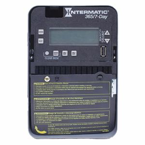 INTERMATIC ET2725C Elektronischer Timer, 2 Kanäle, 120 bis 277 V AC, SPST, 30 A, 7 Tage max. Zeiteinstellung | CJ2CGQ 52RU50