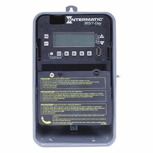 INTERMATIC ET2745CR Electronic Timer, 4 Channels, 120 to 277V AC, SPST, 30A, 7 Day Max. Time Setting | CJ2CGL 52RU55