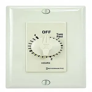 INTERMATIC FD34H Spring Wound Timer, 0 To 4 Hour Timing Range, 1 Gang, Ivory | CH6PEW 55YE79