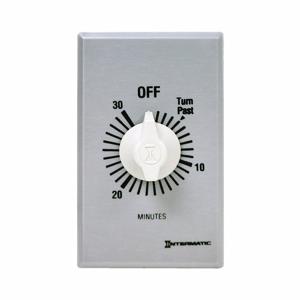 INTERMATIC FF30MC Spring-Wound Timer, 0 to 30 min, Silver, 20A Max. Current At 125V AC, 1 Gang, SPST | CJ3MTA 242A97