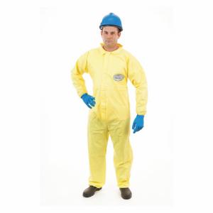 INTERNATIONAL ENVIROGUARD 7012YS-L Collared Chemical Resistant Coverall, Serged Seam, 12 Pack | CR4VAB 6XMP5