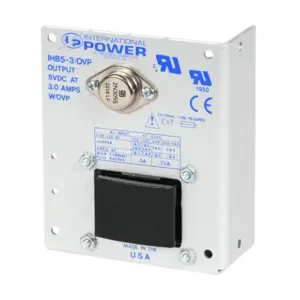 INTERNATIONAL POWER IHB5-3-OVP International Power Regulated Linear Power Supply, 5 VDC At 3A/15W | CV7VMB