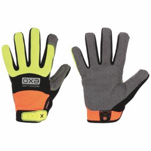 IRONCLAD EXO-HVP-05-XL Mechanics Gloves, Size XL, Mechanics Glove, Full Finger, Synthetic Leather, Orange, 1 Pair | CR4WYR 45VL31