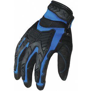 IRONCLAD EXO-MIGB-04-L Schlagfeste Handschuhe, Handflächenmaterial aus Kunstleder, Blau, Schwarz, 1 PR | CD2FFK 45VK94