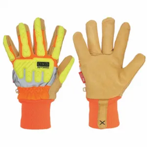 IRONCLAD G-EHVIP5-06-XXL Mechanics Gloves, Size 2XL, 30 Deg F Min Temp, Pigskin, Knit Cuff, ANSI Cut Level A6 | CT3XWW 49GV25