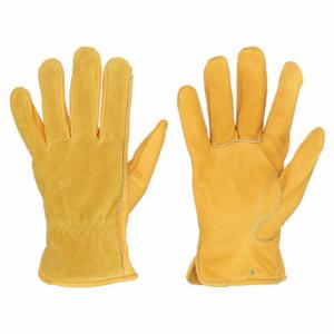 IRONCLAD IEX-WHO-07-XXXL Leather Gloves, 3XL, Cowhide, Std, Glove, Full Finger, Shirred Slip-On Cuff, 1 Pair | CT2TPU 493D13
