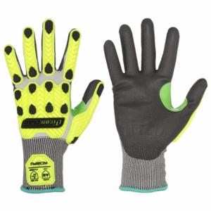 IRONCLAD KCI2PU-03-M Knit Gloves, Size M, ANSI Cut Level A2, ANSI Impact Level 1, Palm, Dipped, Polyurethane | CR4WDF 60RE31