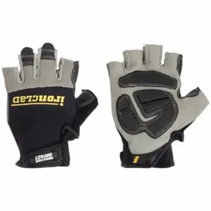 IRONCLAD MFI2-04-L Mechanics Gloves, Size L, Mechanics Glove, Fingerless, Synthetic Leather, Black, 1 Pair | CR4WRG 165R26