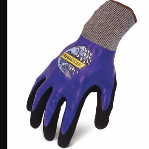 IRONCLAD R-HDR-04-L Beschichteter Handschuh, L, Sandy, Nitril, Handfläche, doppelt getaucht, Vollfinger, Grau | CR4WBQ 60RE09