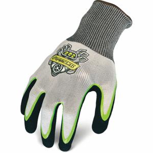IRONCLAD R-NTR-02-S Coated Glove, S, Sandy, Nitrile, Palm, Double Dipped, Full Finger, Gray | CR4WBV 60RE01