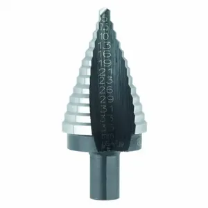 IRWIN INDUSTRIAL TOOLS 11105ZR Step Drill Bit, 13 Hole Sizes, 5 mm to 35 mm, 2 mm Step Increments, Black Oxide Finish | CR4XVL 41GR89