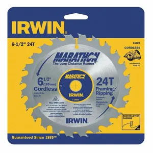 IRWIN INDUSTRIAL TOOLS 14029 Saw Blade Steel 6-1/2 Inch 24 Teeth | AF6KFB 19TF13