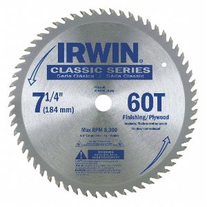 IRWIN INDUSTRIAL TOOLS 15530ZR Saw Blade Steel 7-1/4 Inch 60 Teeth | AF6KFN 19TF30
