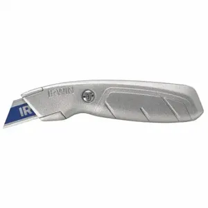 IRWIN INDUSTRIAL TOOLS 2081101 Utility Knife, 6 1/2 Inch Overall Length, Aluminum, Silver | CR4XJE 4YRP2