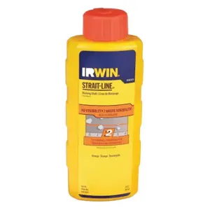 IRWIN INDUSTRIAL TOOLS 64905ZR Chalk Line, High Visibility Orange, Semi-Permanent, 0.5 lb Size | CR4XMZ 41GR90