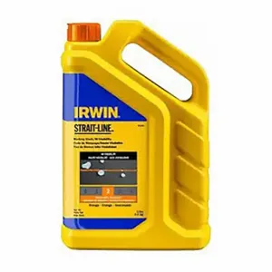 IRWIN INDUSTRIAL TOOLS 65105 Marking Chalk, High Visibility Orange, Semi-Permanent, 5 lb Size, Flip-Top Cap | CR4XPA 788WG1