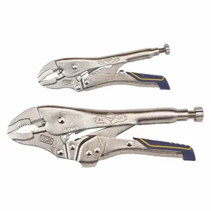 IRWIN INDUSTRIAL TOOLS IRHT82590 Locking Pliers Set, Curved, 1 1/2 in 1 7/8 Inch Max Jaw Opening | CR4XYM 54ZG07