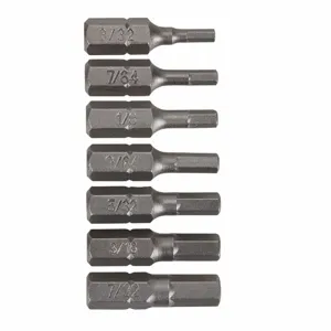 IRWIN INDUSTRIAL TOOLS IWAF21HEX7 Screwdriver Bit Set, 1/4 Inch Hex Shank Size, Pack Of 7, S2 Steel | CN2TPV 1902389 / 30TF78