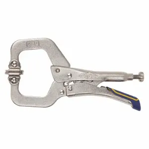 IRWIN INDUSTRIAL TOOLS IRHT82587 VISE-GRIP Locking C-Clamp, Swivel, 2 1/4 Inch Max Jaw Opening, 1 1/2 Inch Throat Dp | CR4XYW 54ZG04