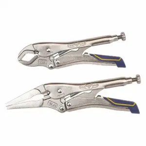 IRWIN INDUSTRIAL TOOLS IRHT82589 Locking Pliers Set, Curved, 1 1/2 in 2 3/4 Inch Max Jaw Opening | CR4XYP 54ZG06