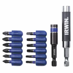 IRWIN INDUSTRIAL TOOLS IWAF1314 Insert Bit Set, Insert Bit Set, 14 No. of Pieces, 1/4 Inch Heightex Shank Size, Steel | CU4VWB 55KH93