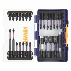 IRWIN INDUSTRIAL TOOLS IWAF1326 Insert Bit Set, Insert Bit Set, 26 No. of Pieces, 1/4 Inch Hex Shank Size, Steel | CU4WHB 55KJ07