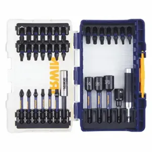 IRWIN INDUSTRIAL TOOLS IWAF1333 Insert Bit Set, Insert Bit Set, 33 No. of Pieces, 1/4 Inch Hex Shank Size, Steel | CU4WHW 55KJ09