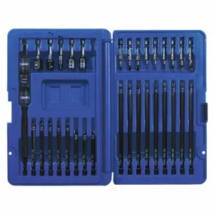 IRWIN INDUSTRIAL TOOLS IWAF1334 Insert Bit Set, Insert Bit Set, 34 No. of Pieces, 1/4 Inch Hex Shank Size, Steel | CU4WHX 55KH95