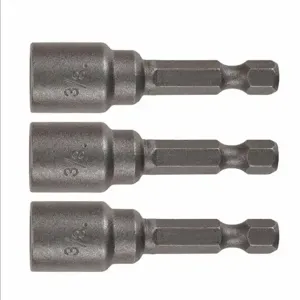 IRWIN INDUSTRIAL TOOLS IWAF24238-3 Nutsetter, 3/8 Inch Fastening Size, 1 7/8 Inch Length, Magnetized Tip, Pack Of 3 | CN2RPK 3051015 / 1AVC6