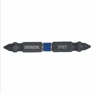 IRWIN INDUSTRIAL TOOLS IWAF32DEPH12 Insert Bit, PH1 Tip Size, 2 1/2 Inch Bit Length, 1/4 Inch Hex Shank Size, Pack Of 2 | CN2RQJ 1870982 / 30TH30