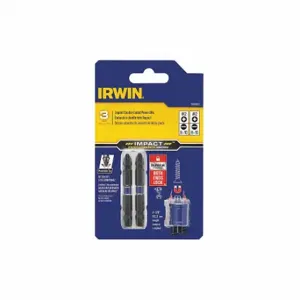 IRWIN INDUSTRIAL TOOLS IWAF32DESL810P2 Insert Bit, PH2/SL 8-10 Fastening Tool Tip Size, 2 1/2 Inch Overall Bit Length, Hex Shank | CR4XRF 55KG94