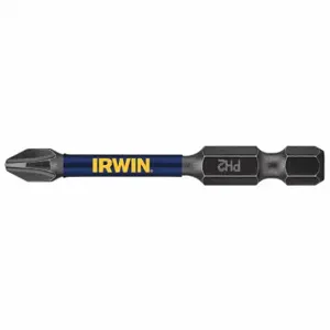 IRWIN INDUSTRIAL TOOLS IWAF32PH25 Power Bit, Ph2 Fastening Tool Tip Size, 2 Inch Bit Length, 1/4 Inch Hex Shank Size, 5 PK | CR4XTR 55EW36