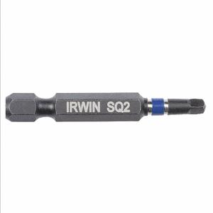 IRWIN INDUSTRIAL TOOLS IWAF32SQ22 Power Bit, S2 Tip Size, 2 Inch Bit Length, 1/4 Inch Hex Shank Size, SAE, Pack Of 2 | CN2RQV 1837478 / 34E514