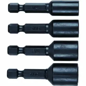 IRWIN INDUSTRIAL TOOLS IWAF342-4 Nutsetter Set, English/Imperial, 1/4 Inch x5/16 Inch x3/8 Inch x7/16 Inch Fastening Size | CR4XPJ 55EW49